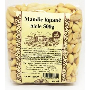 Najtelo Mandle lúpané biele, 1 x 500 g