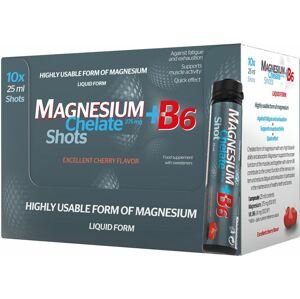 Magnesium Chelate shot Salutem Magnesium Chelate + B6 príchuť višňa, ampulky 10 x 25 ml