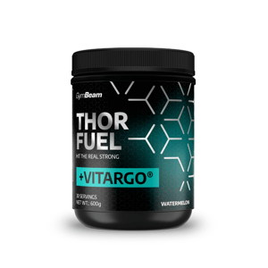GymBeam Thor Fuel + Vitargo jahoda - kiwi 600 g