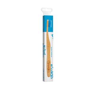 Nordics Bambusová kefka na zuby s modrými štetinami pre dospelých