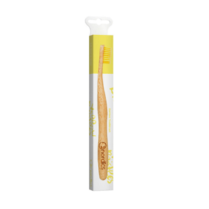 Nordics Bambusová kefka na zuby so žltými štetinami pre dospelých