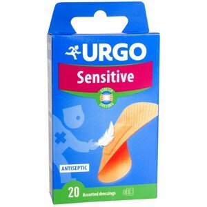 Urgo Sensitive Stretch Náplasť antiseptická, citlivá pokožka, 3 veľkosti 20 ks