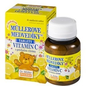 Dr. Müller Pharma Müllerove medvedíky® s príchuťou citróna a vitamínom C 45 tabliet
