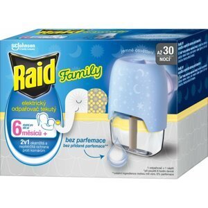 Raid Family elektrický odparovač s tekutou náplňou proti komárom - 30 nocí 21 ml