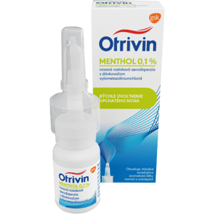 Otrivin Menthol nosový sprej s mentolom, nádcha a upchatý nos 10 ml