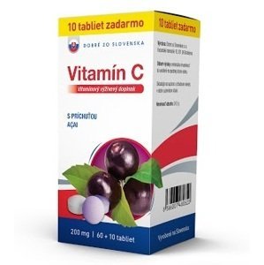 Dobré zo Slovenska Vitamín C 200 mg príchuť ACAI 70 tabliet