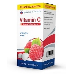 Dobré zo Slovenska DZSK Vitamín C 200 mg príchuť MALINA 70 tabliet