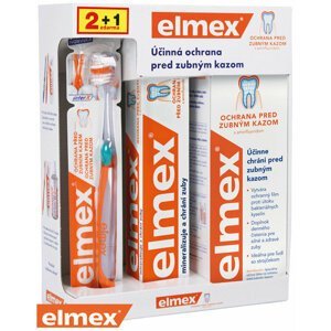 Elmex Caries protection Systém proti zubnému kazu - Zubná kefka + Zubná pasta 75 ml + Ústna voda 400 ml