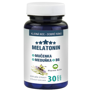 Pharma Activ MELATONIN + Mučenka + Meduňka + B6 30 tabliet