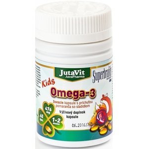 Jutavit Omega-3 Kids žuvacie kapsuly s príchuťou pomaranča 45 ks