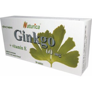 Naturica GINKGO 60 mg + vitamín E 30 tabliet