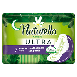Naturella CAMOMILE Ultra Night hygienické vložky 7 ks