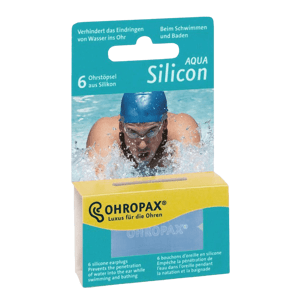 Ohropax Silicon Aqua Ušné vložky v krabičke 6 ks
