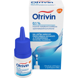 Otrivin 0,1 % nosové kvapky, nádcha a upchatý nos 10 ml