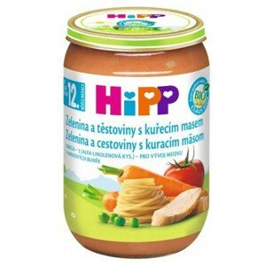 HiPP Príkrm Cestoviny kura so zeleninou detské menu 220 g