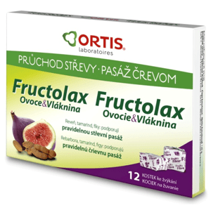 Fructolax Ovocie a vláknina kocky 12 ks