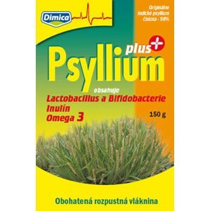 Dimica Psyllium PLUS obohatená rozpustná vláknina, s laktobacilmi a bifidobaktériami 300 g