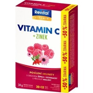 Revital C vitamín + zinok + echinacea a šípka 45 tabliet