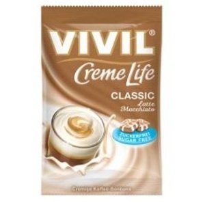 Vivil Bonbons Creme Life Classic drops s kávovo-smotanovou príchuťou bez cukru 110 g