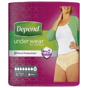 Depend SUPER L pre ženy ink. naťahovacie nohavičky 9 ks