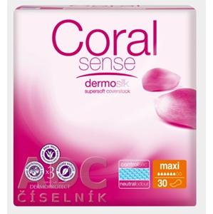 Coral Sesnse Coral Sense Maxi vložky inkontinenčné, pre ženy, 41 cm, 30 ks 30 ks