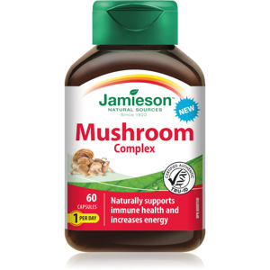 Jamieson Mushroom Complex – Komplex húb na cholesterol, imunitu a energiu 60cps 60 kapsúl