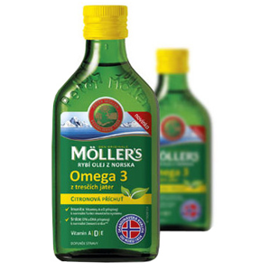 Mollers Omega 3 rybí olej citron 2 x 250 ml
