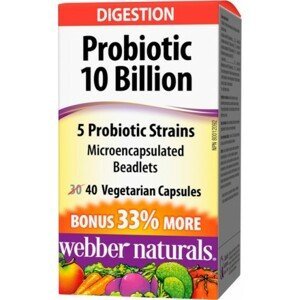 Webber Naturals Probiotiká komplet 10 mld. Bonus 40tbl 40 kapsúl