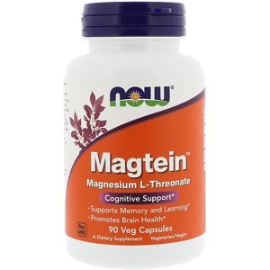 Now Foods Magneteín - Horčík L-Treonát (Kognitívna podpora) vegan 90 kapsúl