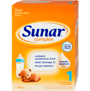 Sunar Complex 1 počiatočné dojčenské mlieko 600 g