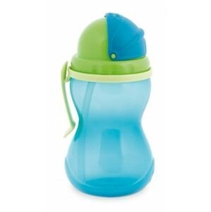 Canpol babies Športová fľaša so slamkou modrá 370 ml