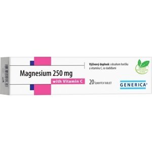 Generica MAGNESIUM 250 mg + VITAMIN C 20 šumivých tabliet