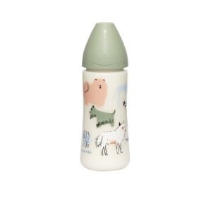 Suavinex Fľaša Guľatý C. Silikón - Zelený psík 360 ml