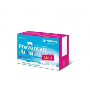 FARMAX Preventan Junior Akut + vitamín C tbl s jahodovou príchuťou 30