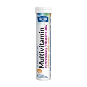 Biotter Multivitamín + minerálne látky 20 šumivých tabliet