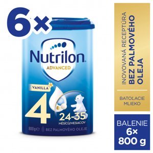 Nutrilon Advanced 4 VANILLA batoľacia mliečna výživa v prášku (od 24 mesiacov)6x 800 g