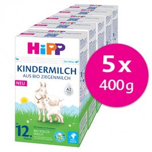 HiPP 3 Junior BIO KOZIE MLIEKO následná mliečna dojčenská výživa (od 12. mesiacov)  5x400 g