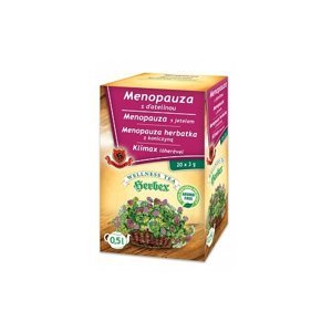 HERBEX MENOPAUZA s ďatelinou bylinná zmes wellness tea 20 x 3 g
