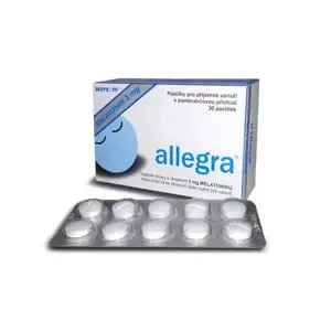 allegra MELATONÍN 3 mg pastilky s pomarančovou príchuťou 30 ks